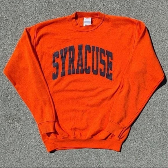 Santee Other - Vtg 1990s NCAA Syracuse Orangemen Made in USA Crew Neck Sweatshirt (L)